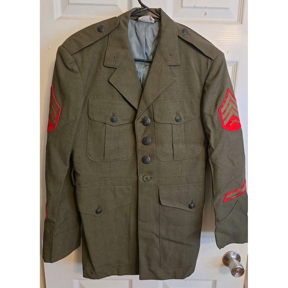 Vintage 1986 USMC Marine Corps Sergeant Service Alpha Wool Jacket 39S